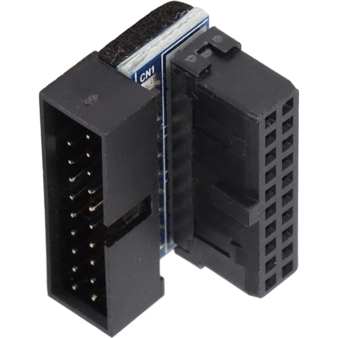 Moederbord Stuurconnector Meerlaagse Printplaat USB3.0 90 graden Draaien Elleboog 19P20P Verticaal black