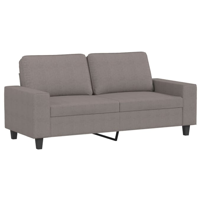 vidaXL - 2-delige - Loungeset - stof - taupe