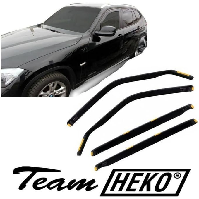 Déflecteurs d'air - J&J AUTOMOTIVE - Heko - Fumé - Pour BMW X1 E84 2009-2015 - Installation facile