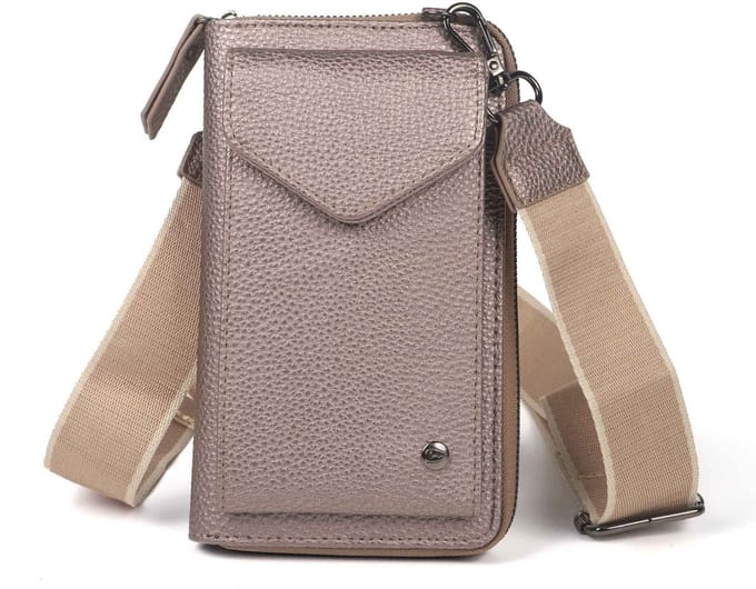 Taupe Goes portemonnee / telefoontasje