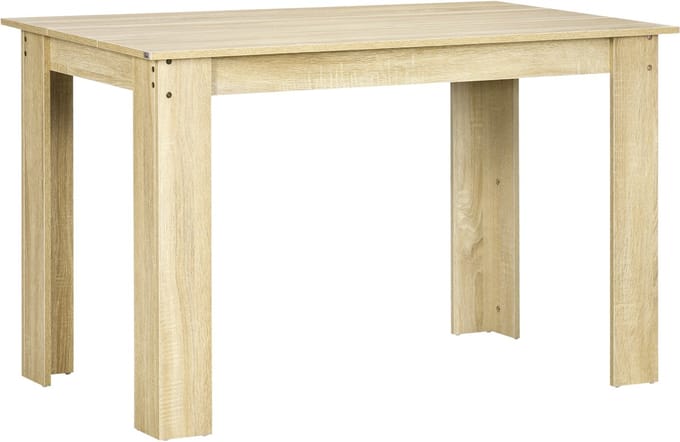 HOMCOM-Eettafel-Spaanplaat-120x69x75cm-Eiken