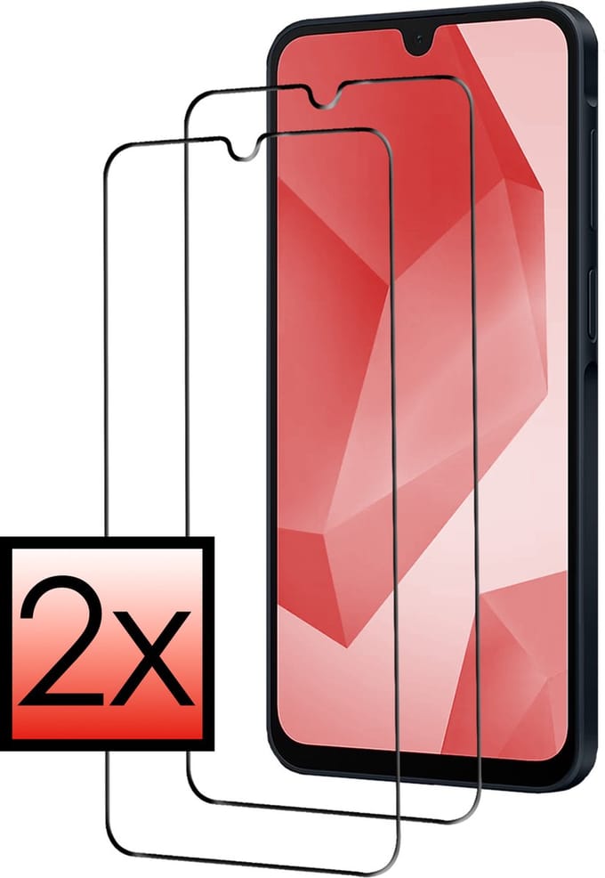 Screenprotector - 2 Stuks - Geschikt voor Samsung Galaxy A16 - Full Cover - Beschermglas - Gehard Glas - Tempered Glass - Screen Protector