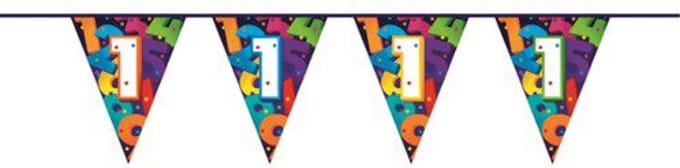 Vlaggenlijn Cijfers 1 jaar - 10 meter
