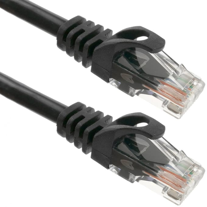 BeMatik - 2 m zwarte Cat.6a UTP Ethernet-netwerkkabel