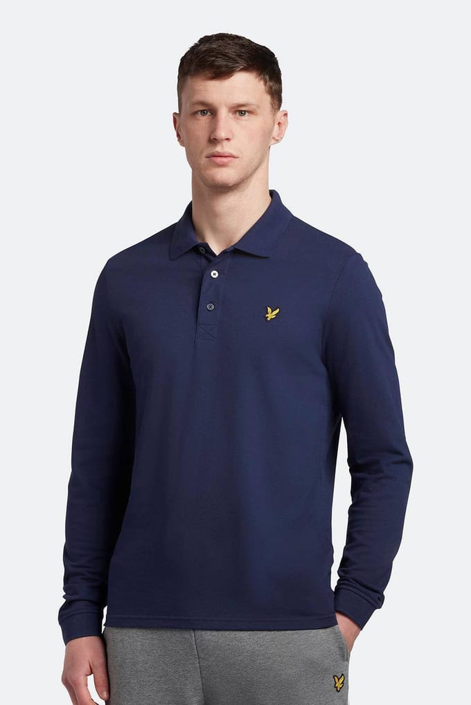 Polo Shirt Lange Mouw Lyle &amp; Scott Longsleeve Polo Navy