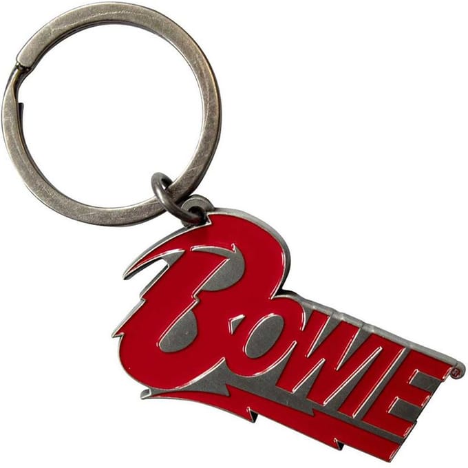 David Bowie Logo Keyring One Size argenté/rouge