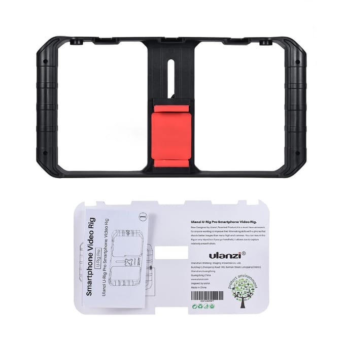 U-Rig Pro 3-Schoenen Handheld Smartphone Video Rig Film Maken Vlogging Opname Case Beugel white