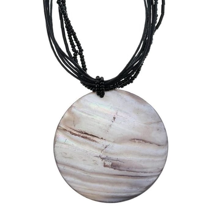 Behave - Ketting met ronde schelphanger - Natuurstijl - Casual boho look