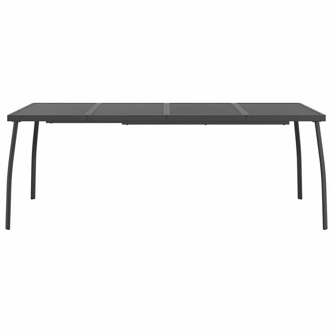 vidaXL - Tuintafel - 200x100x72 - cm - staalgaas - antracietkleurig