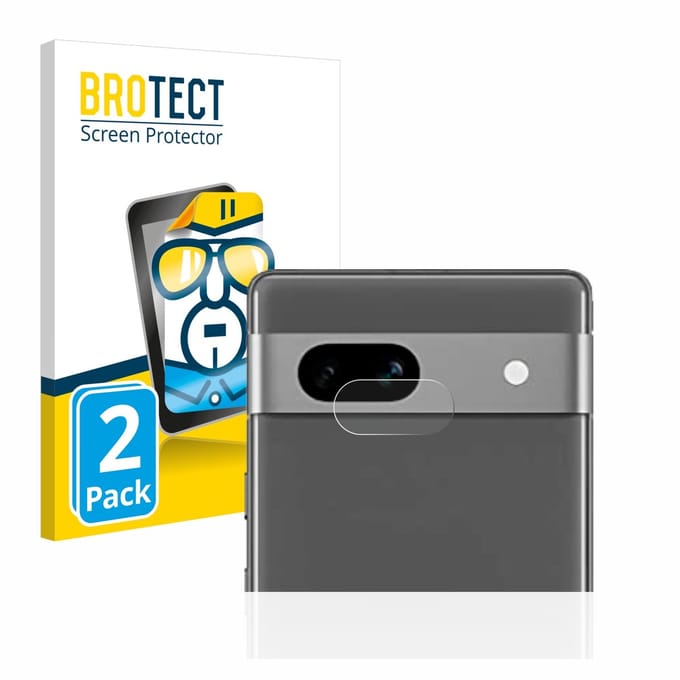 BROTECT - Screenprotector voor Google Pixel 7a (ALLEEN Camera Lens) - Folie Beschermfolie transparant 2 Stuks