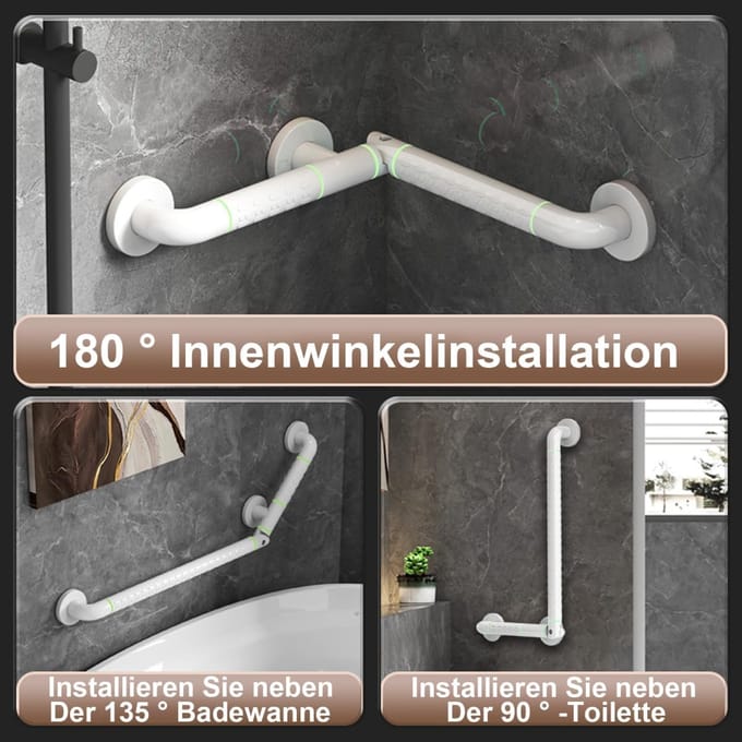 Veilige Handgrepen voor Senioren - Draaibare Antislip Badkamer en Douche Greep