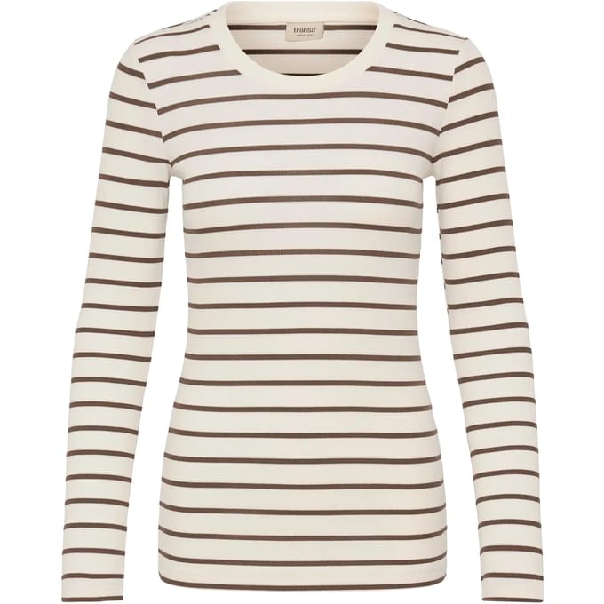 Dames-T-shirt met lange mouwen fransa Hizamond Stripe 33