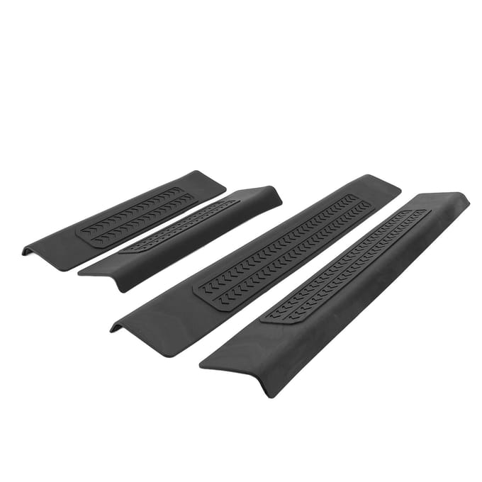 4 stuks Deurdorpelbeschermstrips Krasbescherming TPE Deurdorpel Slijtplaat Siersticker black