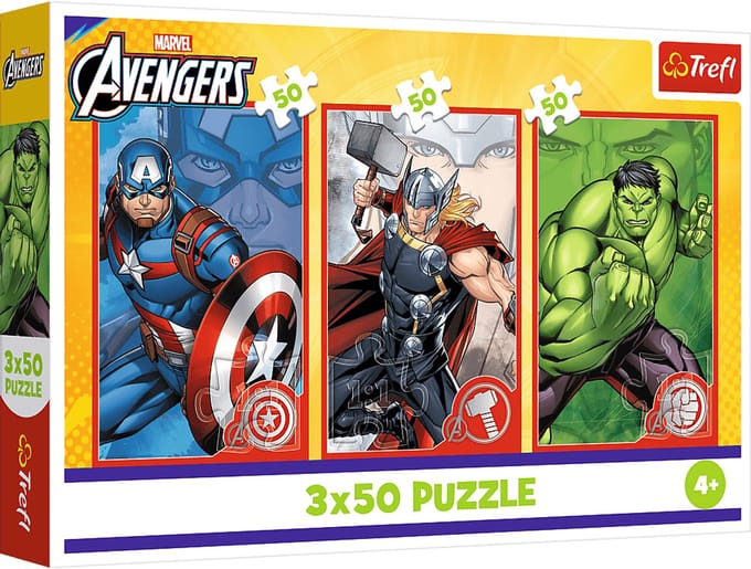 Puzzel - 3x50 - Jouw Held / Disney Marvel The Avengers Trefl 34891