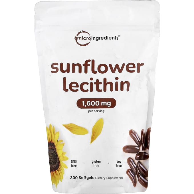 Micro Ingredients, Zonnebloemlecithine, 300 Softgels
