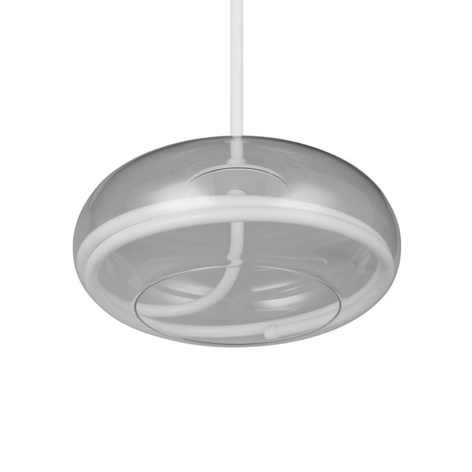 Trio Lighting LED hanglamp Tarsia, mat wit, Ø 40 cm, glas