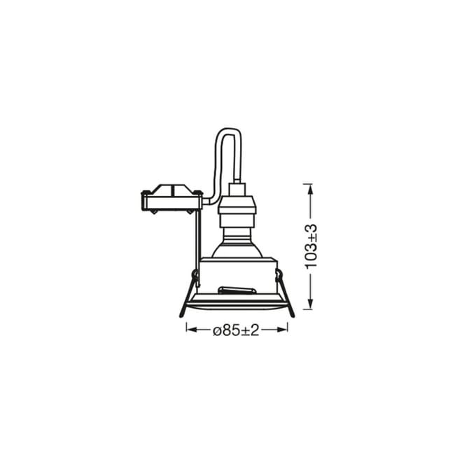 OSRAM LED-inbouwspot RECESS, wit Ø 9 cm IP65 GU10-LED