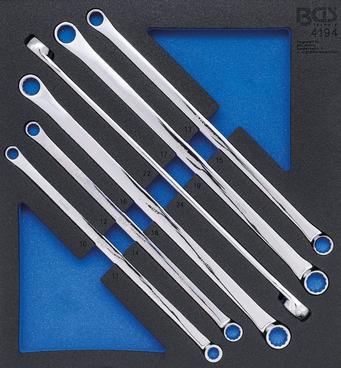 BGS Ringsleutelset extra lang 10 x 11 - 22 x 24 mm 6 delig