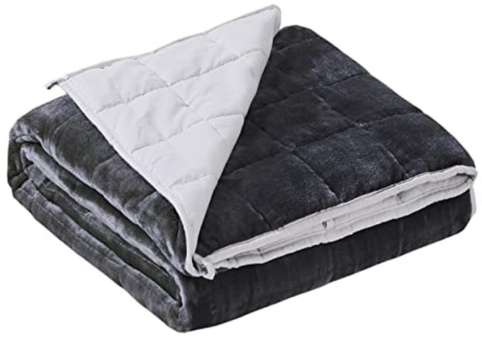 Gewogen Deken 20 lbs Queen Size - Fuzzy Warm Flanel Gooi Deken 152 x 203 cm, Grijs