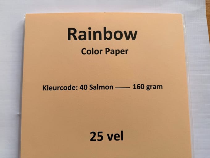 Rainbow KL-40 zalm 25 vel 160 gram papier