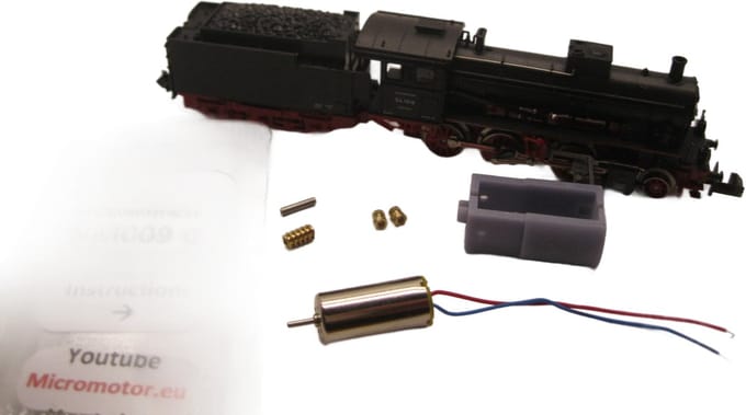 micromotor NM009G motor ombouwset voor Minitrix DB / DRG BR 54.15, G 3/4 H