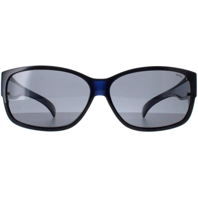 INVU Rechthoek Unisex Transparant Blauw Gepolariseerd E2401