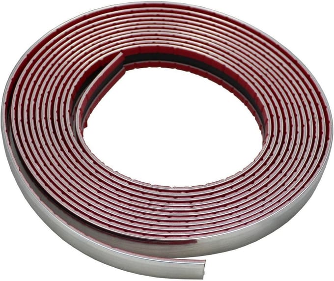 Zelfklevende chroomstrip 18mm breed 5 meter lang voor auto en vrachtwagen