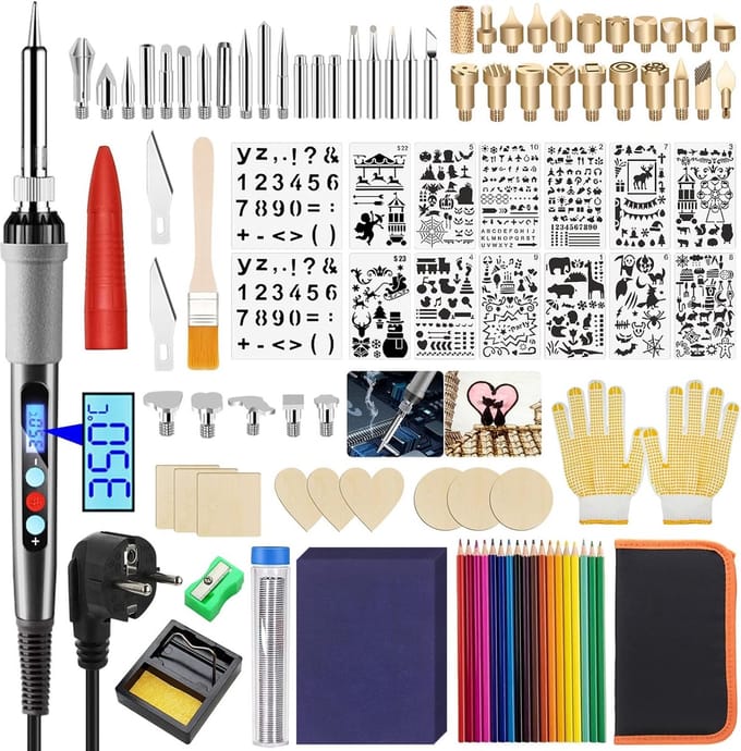 Houtbrander Set - Pyrografie voor Hobby - Soldeerbout