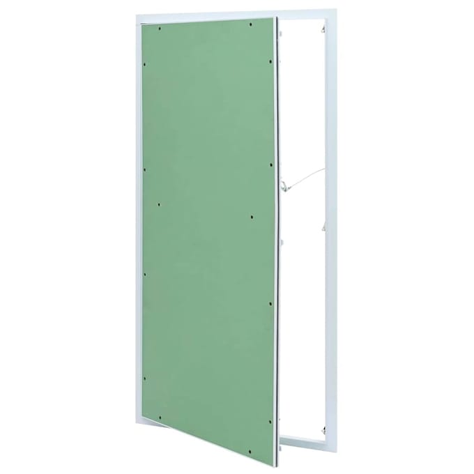 vidaXL - Access - Panel - Groen - en - Zilver - 55 - x - 105 - cm - Aluminium - en - Gipsplaat