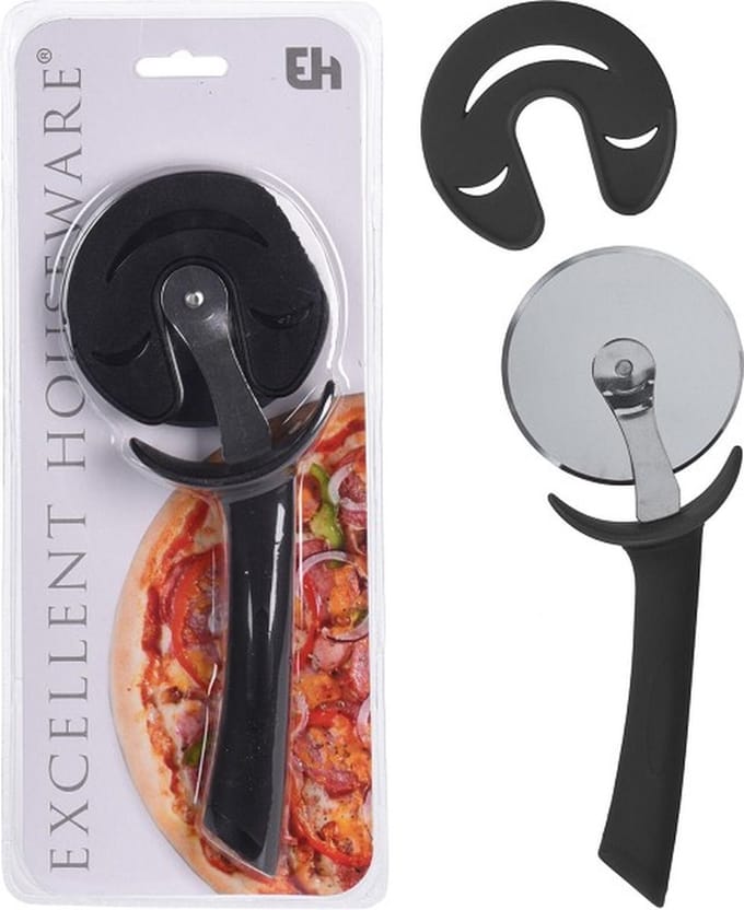 Excellent Houseware Pizzasnijder RVS met kunststof handvat