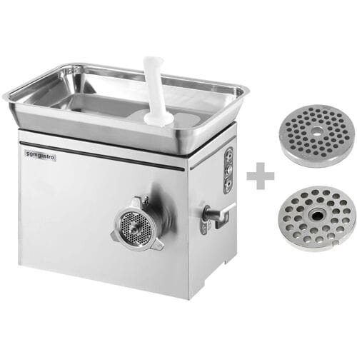 GGM Gastro Elektrischer Fleischwolf - Größe 22 - 350kg/h - 1,1 kW - mit Kühlung Zilver