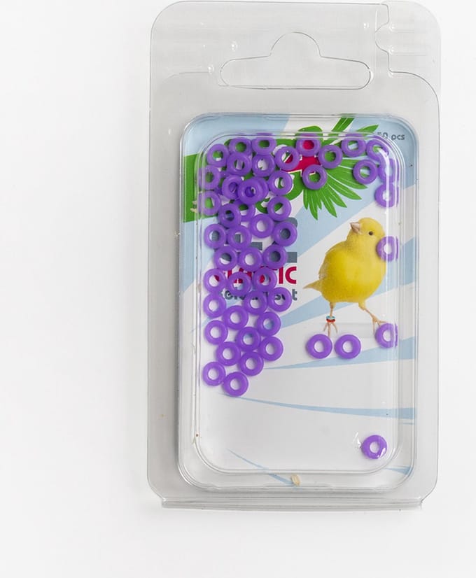 Plastic ringen geschikt voor E-Z ringpistool - Violet - Vogelringen - Benodigdheden - Overig - Lori