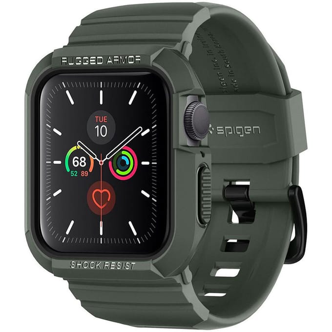 Spigen Rugged Armor Pro - Apple Watch 41MM / 40MM Hoesje en Bandje - Groen
