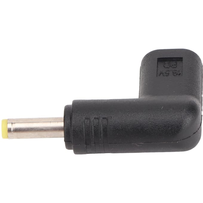 Adaptateur USB C Femelle vers DC 4.0x1.7mm Support Charge Rapide PD 100W USB C vers DC Anglé à 90 Degrés black