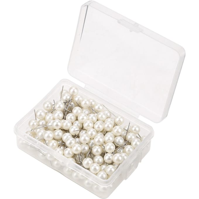 200 stuks ronde plastic punaisespelden, decoratieve doe-het-zelf-tool Pearlescent White