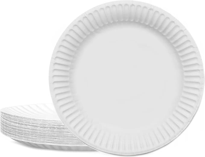 Papieren borden wit 18cm ECO (20 stuks)