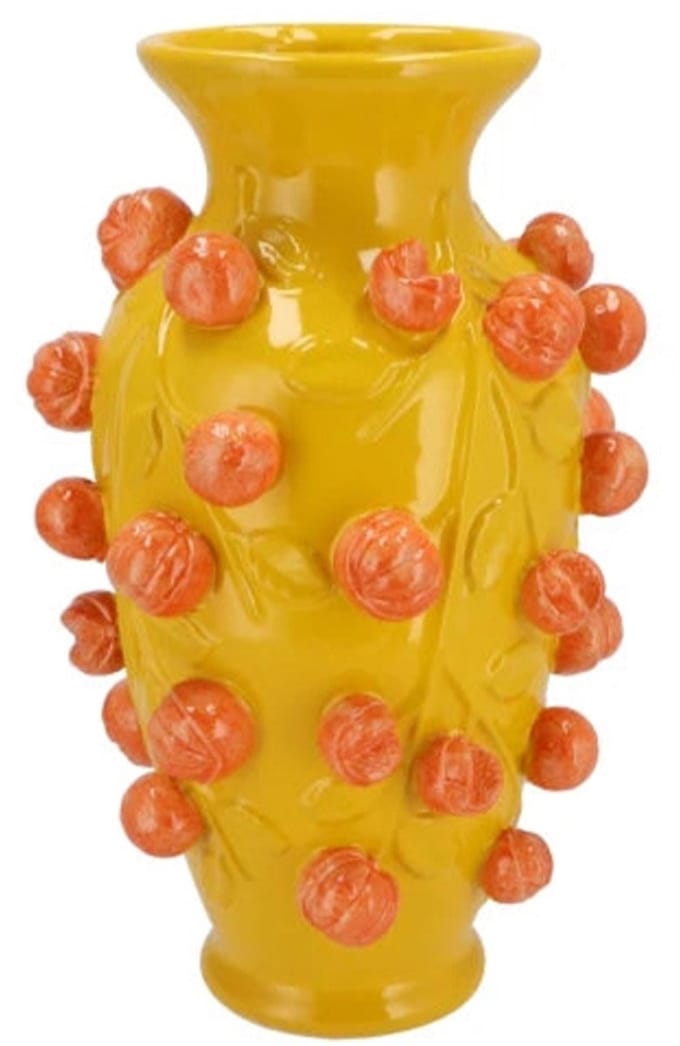 Fruit mandarin yellow vase 24x38cm