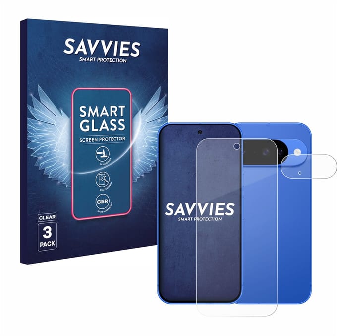 3 Stuks Savvies Screenprotector - geschikt voor Google Pixel 10 (Voor+Camera) - beschermfolie glas transparant