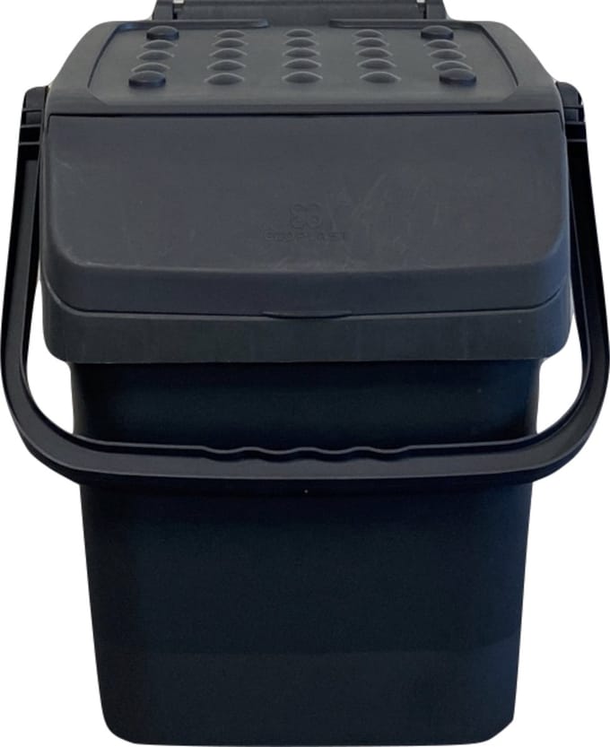 Mari afvalbak 28 liter - afvalemmer - grijs - afvalscheiden restafval - rest - sorteer afvalbak - sorteer bak