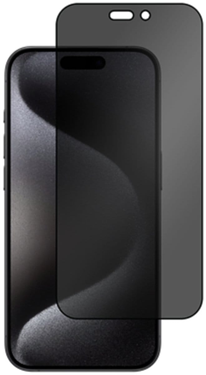 Just in Case privacy Screenprotector geschikt voor iPhone 15 Pro - Screenprotector Anti Spy Gehard Glass