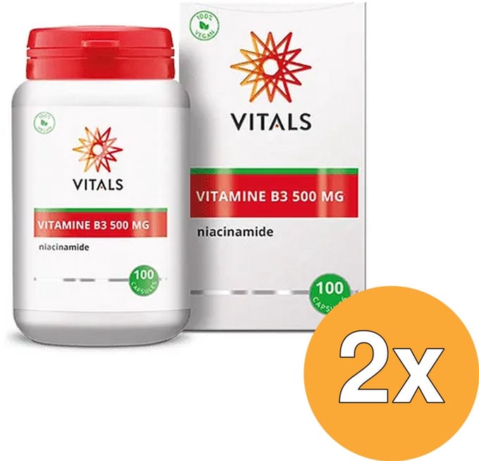 2x Vitals Vitamine B3 500mg (100 capsules)