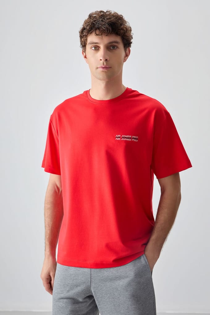 Oversized Gedrukt Katoenen Jersey T-Shirt
