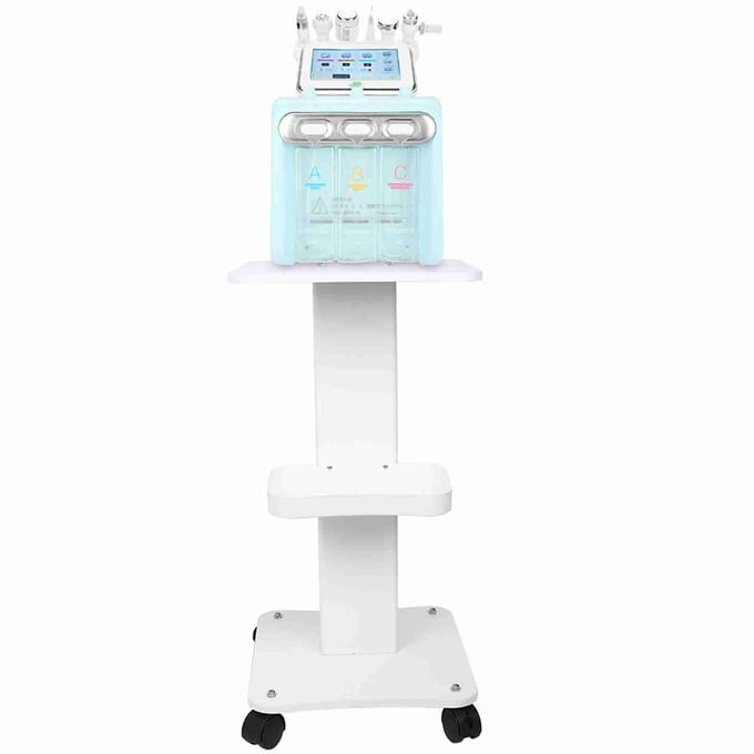Professionele ABS Schoonheidssalon Trolley Salon Sokkel Rollende Kar Wielen Standaard white