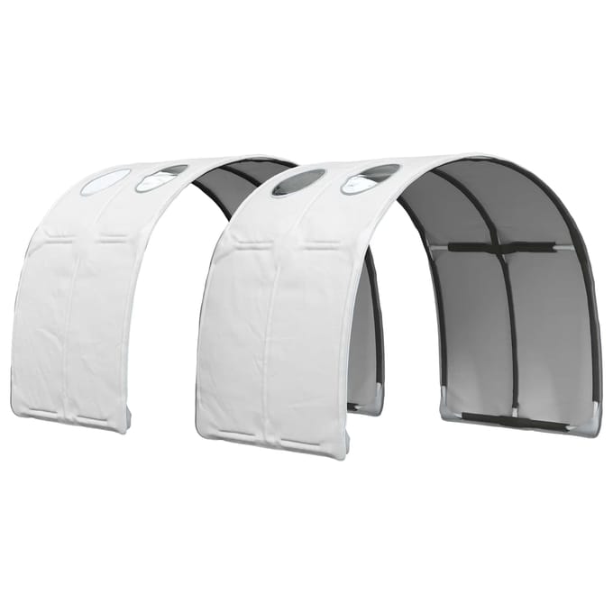 vidaXL - Bed - tunnel - 2 - st - Wit - Polyester