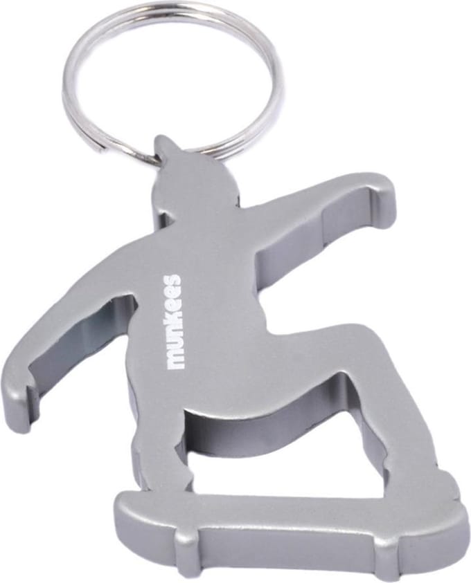 Munkees Flesopener Skateboarder Grijs Staal 6,2 Cm