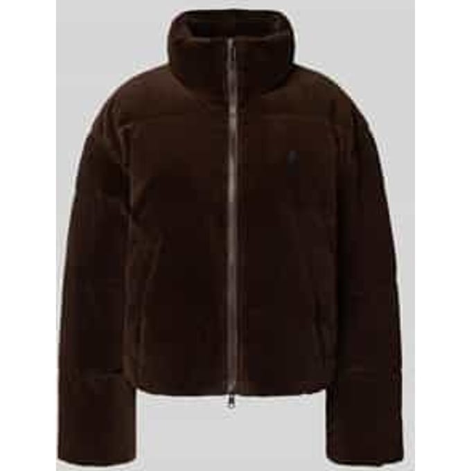 Buffer jacket van corduroy met opstaande kraag en labelstitching