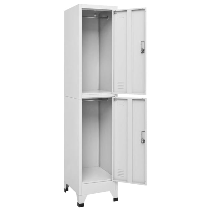 vidaXL - Lockerkast - met - 2 - vakken - 38x45x180 - cm