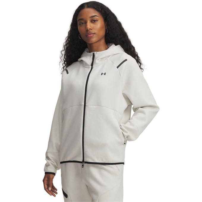 Under Armour Dames-sweatjack ‘Unstoppable’ in twee kleuren (Wit)