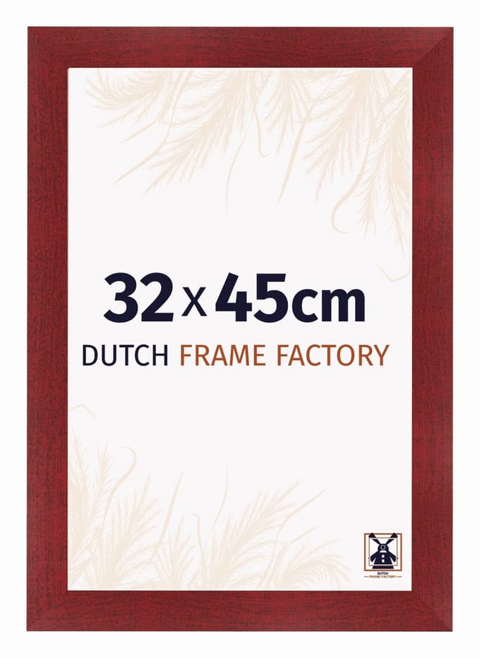 Fotolijst 32x45 cm - MDF - Wijnrood Geveegd - Praag