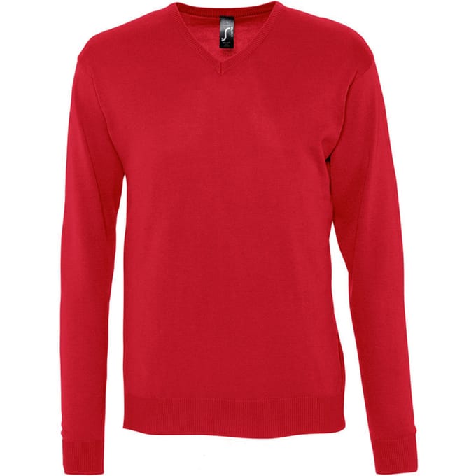 SOLS Heren Galaxy V Hals Trui (Rood)